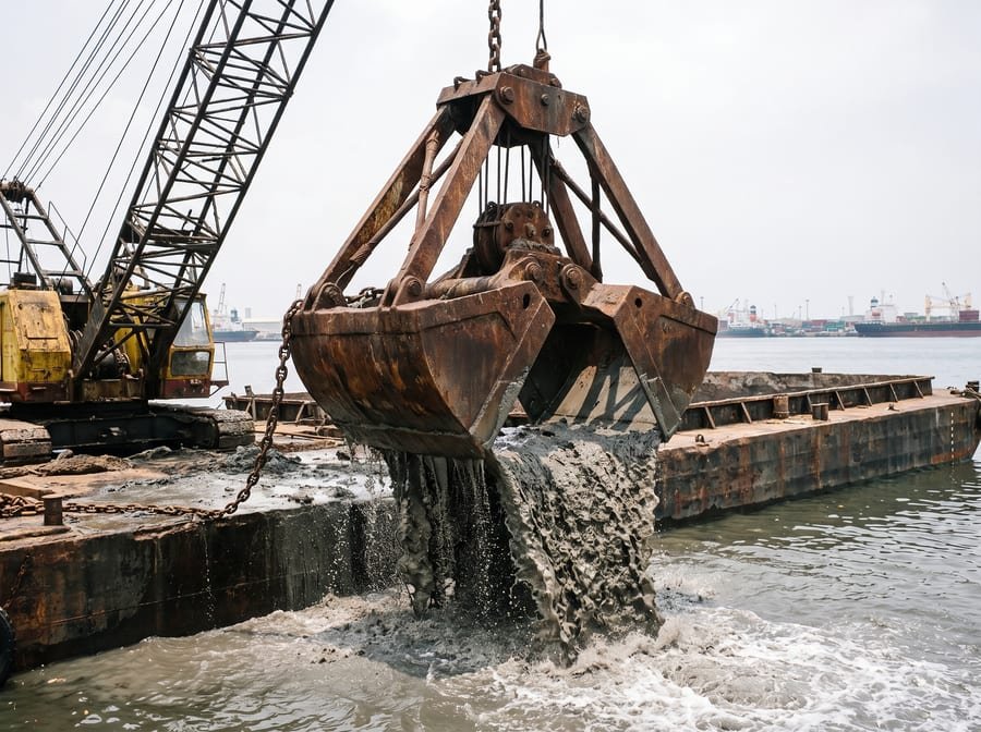 Port and wharf under construction