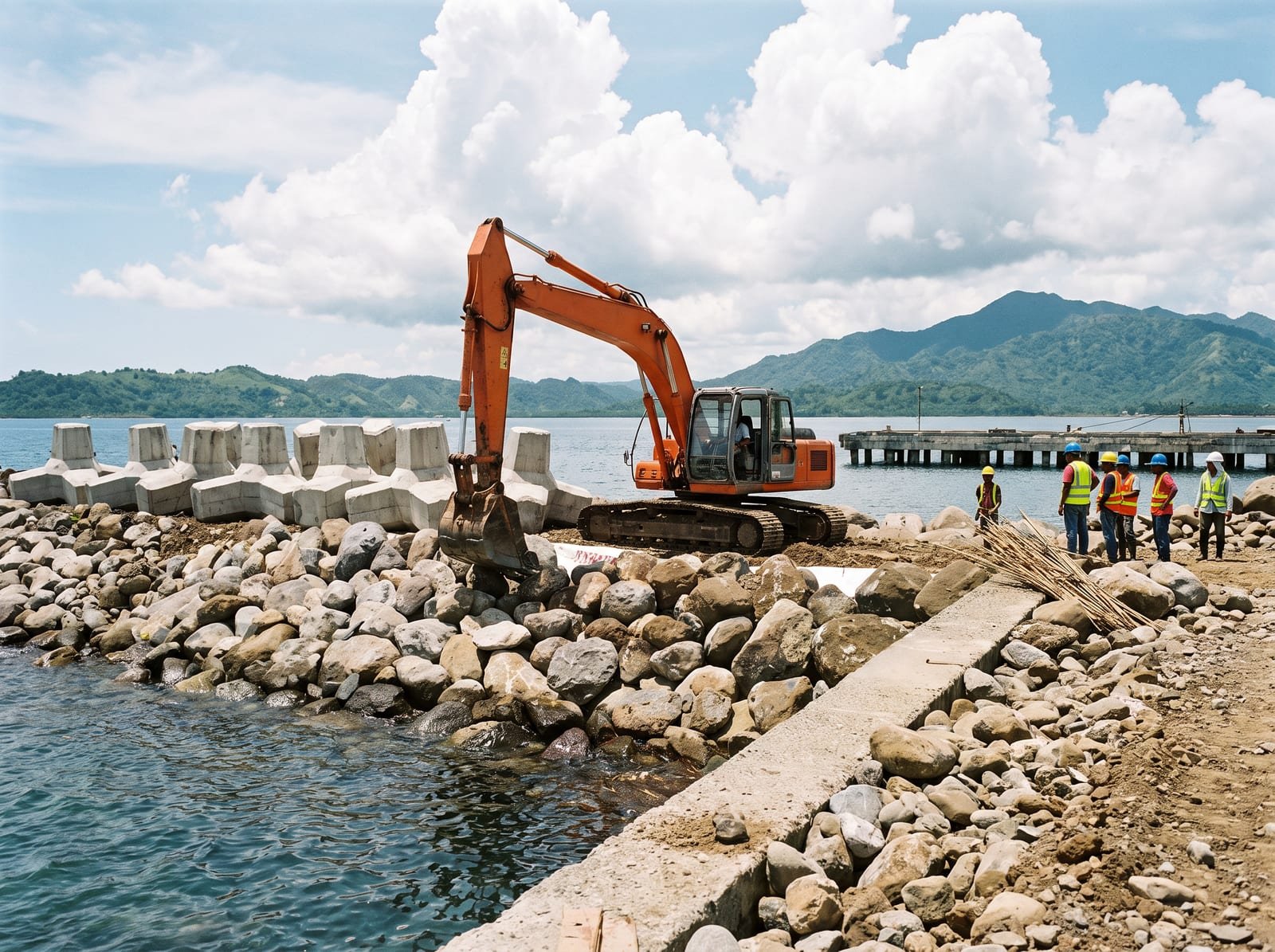 Marine construction and port development works